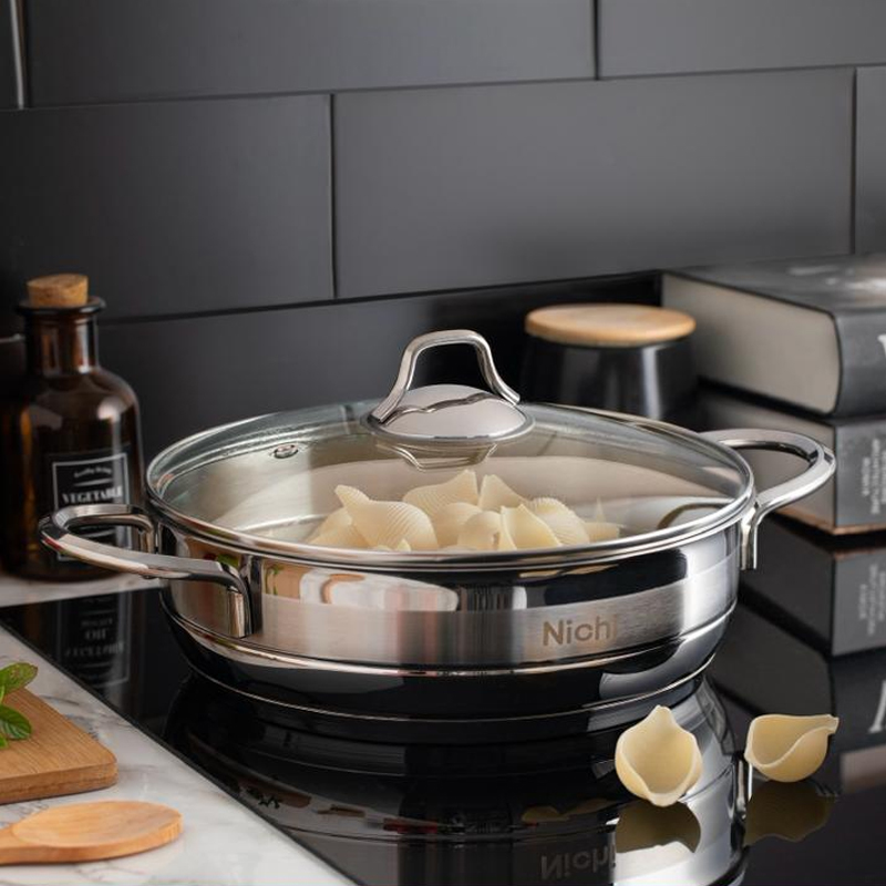 تابه دو دسته استیل نیچی سایز 20